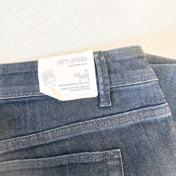 J. Jill Slim Ankle Luna Wash Multi Denim Jeans Flower Embroidered SZ8P NWT - Picture 4 of 8